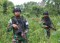 Tanggap Wabah Corona, Yonif 411 Kostrad Lebih Perketat Patroli Keamanan di Perbatasan RI-PNG