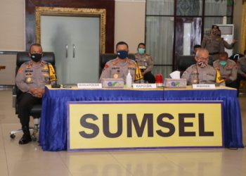 Kapolda Sumsel Memimpin Vidio Converence Oprasi Ketupat Musi Tahun 2020