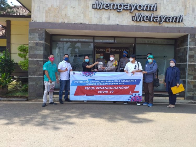 Disambut Baik Oleh Polres Purwakarta Pertamina Beri Bantuan Dukungan Operasional Saat Pandemi Covid-19
