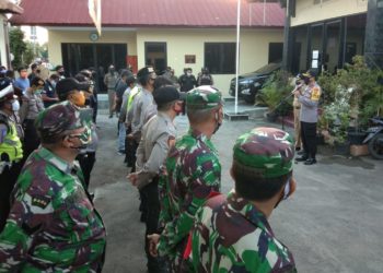Polsek Batuceper Mengadakan Apel Pengamanan Malam Takbir 1441H, Bersama Tiga Pilar Kecamatan Batu Ceper Kota Tangerang
