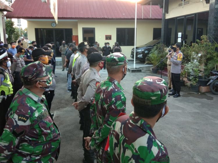 Polsek Batuceper Mengadakan Apel Pengamanan Malam Takbir 1441H, Bersama Tiga Pilar Kecamatan Batu Ceper Kota Tangerang