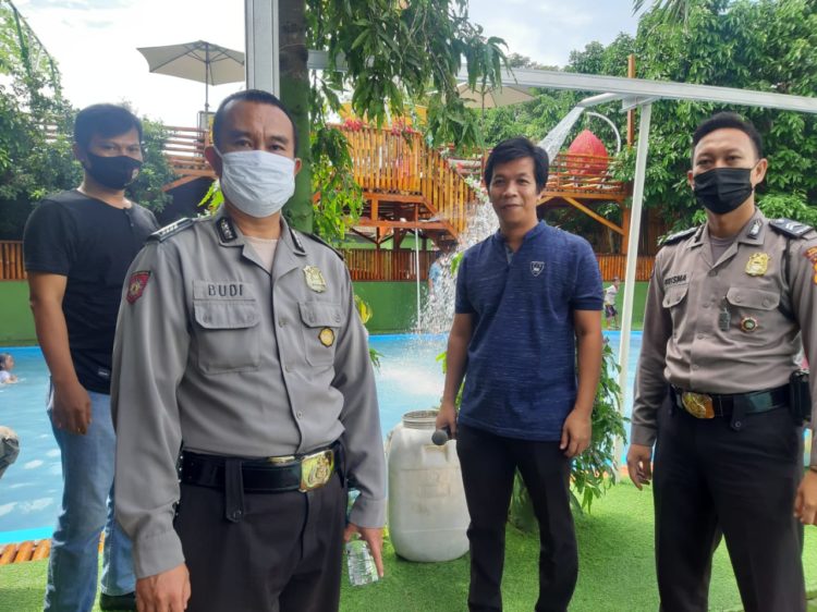 Pasca Lebaran  Dan Jelang New Normal, Polsek Waringinkuring Datangi Tempat Wisata