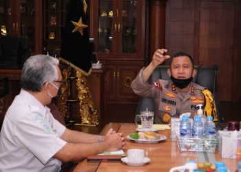 Kapolda Sumsel Menerima Audensi Kepala BMKG Palembang