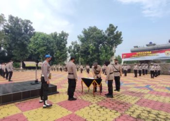 AKBP Indra Setiawan Pimpin Langsung Upacara Sertijab Dimasa New Normal