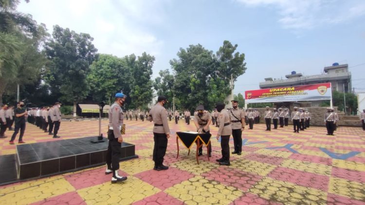 AKBP Indra Setiawan Pimpin Langsung Upacara Sertijab Dimasa New Normal