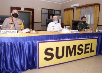 Kapolda Sumsel Didampingi Pangdam ll Sriwijaya Dan Gubernur Sumsel Membuka Rakor Penanganan Kartahula Tahun 2020