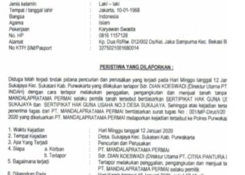 Terbukti Sudah Tentang Galian Tanah Merah Desa Sukajaya Ismet Zulkarnaen Melaporkan Direktur Utama PT CPI