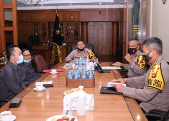Kapolda Sumsel Menerima Audiensi Ketua Dan Komisioner Bawaslu