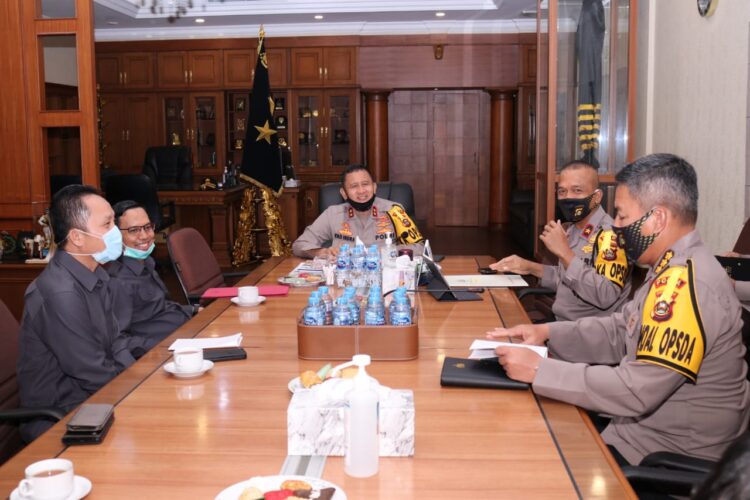 Kapolda Sumsel Menerima Audiensi Ketua Dan Komisioner Bawaslu
