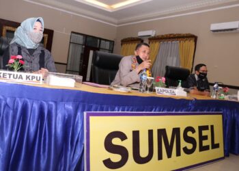 Acara Vidcon Persiapan Pengamanan Serentak Tahun 2020 Dihadiri Kapolda Sumsel