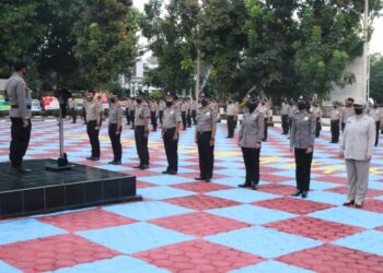 Momentum Hari Bhayangkara ke-74, Puluhan Anggota Polres Purwakarta Mendapat Kenaikan Pangkat