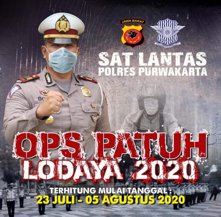 DUA PEKAN TEPATNYA TANGGAL 23 JULI KEPOLISIAN RESOR PURWAKARTA KEMBALI LAKSANAKAN OPERASI PATUH LODAYA 2020