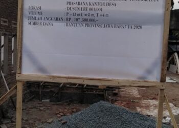 Pembangunan Rehabilitasi Prasarana Kantor Di Desa Galudra Kecamatan Pondok Salam Berjalan Dengan Baik