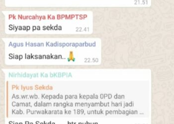 Kode Keras Dari Sekda Ke ASN Terkait Potongan Berpareasi (TKD) Dalam Rangka HUT Purwakarta Yang Ke -52-189