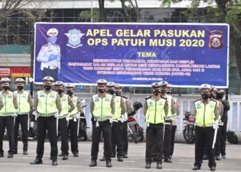 Apel Gelar Pasukan Ops Patuh Musi 2020 Dipimpin Dirlantas Polda Sumsel