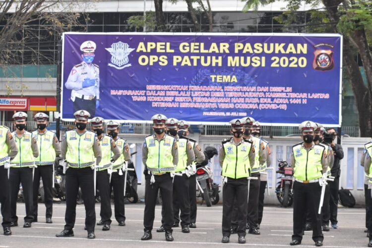 Apel Gelar Pasukan Ops Patuh Musi 2020 Dipimpin Dirlantas Polda Sumsel