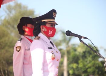 Upacara HUT Ke-75 RI, Bupati Landak : Perayaan Kemerdekaan Semangat Lawan Pandemi COVID-19