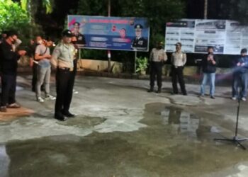 Apel Kesiapan Oleh Kapolsek Pontianak Timur Untuk Kesiapan Pengamanan Tablik Akbar Diwilayah pontianak Timur