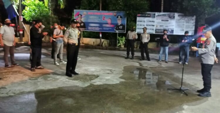 Apel Kesiapan Oleh Kapolsek Pontianak Timur Untuk Kesiapan Pengamanan Tablik Akbar Diwilayah pontianak Timur