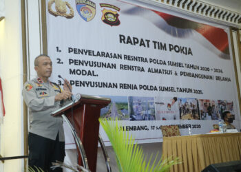 Kapolda Sumsel Diwakili Wakapolda Didampingi Karo Rena membuka Rapat Tim Pokja