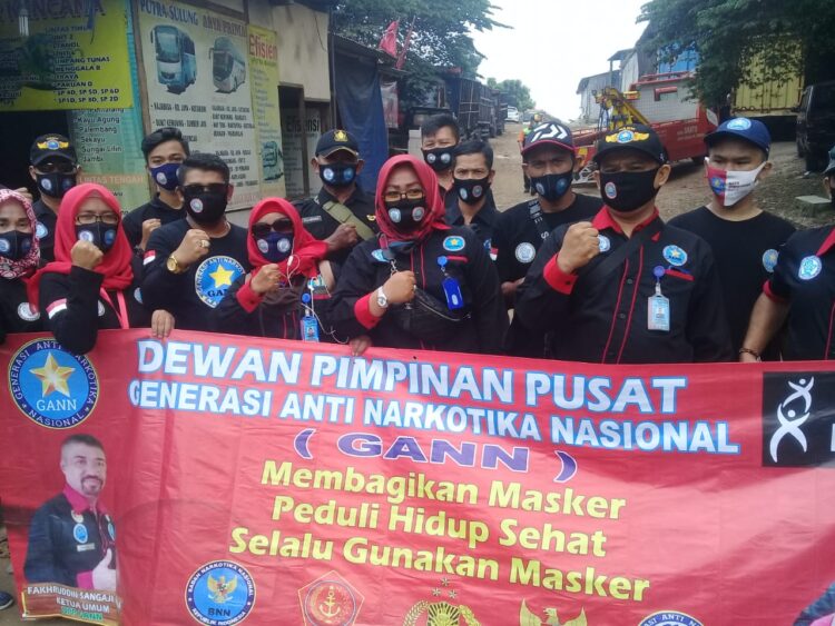 LSM GANN Ajak Peduli Kesehatan Lewat Pembagian Masker