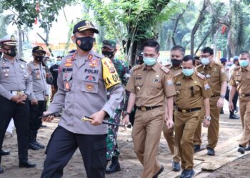 Peletakan Batu Pertama Pembangunan Polsek Ilir Barat Timur Dihadiri Kapolda Sumsel 