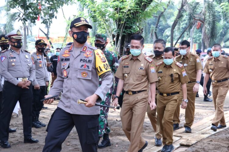 Peletakan Batu Pertama Pembangunan Polsek Ilir Barat Timur Dihadiri Kapolda Sumsel