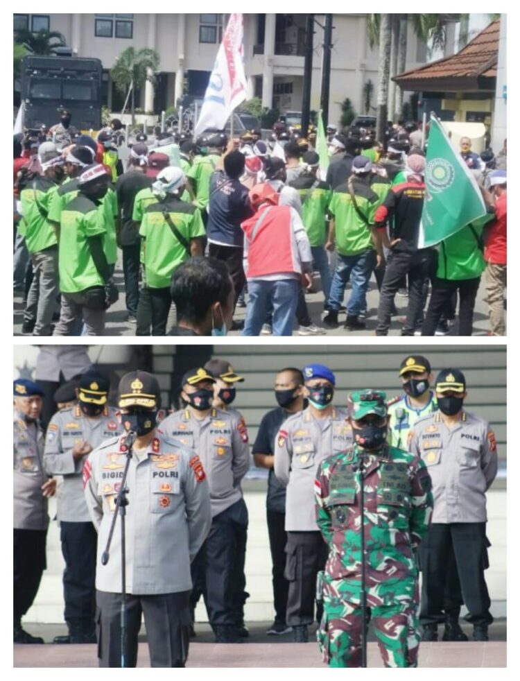 Kapolda Kalimantan Barat Apresiasi Aksi Serikat Buruh Tolak Omnibus Law