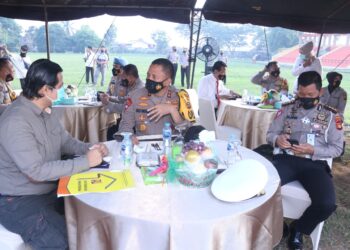Coffee Morning Polda Sumsel dan Pelaksanaan Ground Breaking Pembangunan Kolam Renang Paakri Palembang