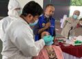 Pengambilan Rapid Swab Anti Gen Covid-19 Dipimpin Langsung Kabiddokes Polda Banten 