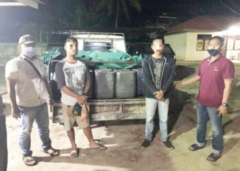 1.300 Liter Solar Bersubsidi Tampa Ijin Usaha Pengangkutan Diamankan Direktorat Reserse Kriminal Khusus Polda Kalimantan Barat