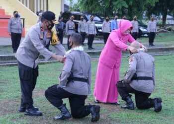Kapolda Sumsel Didamping Wakapolda Mengikuti Upacara Penerimaan Perwira Lulusan PAG Tahun 2020