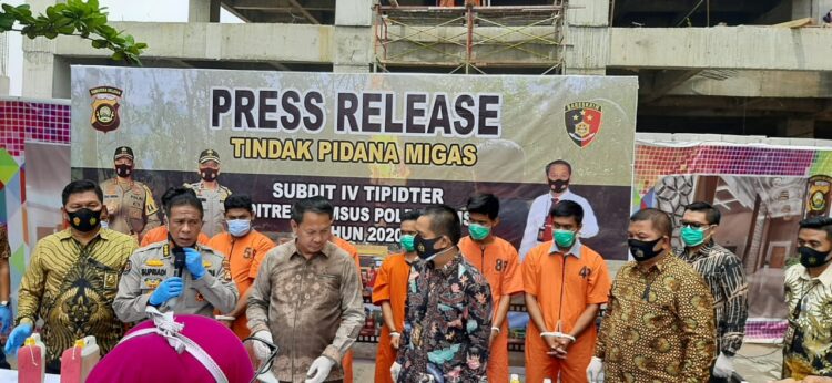 Tujuh Pengangkut Minyak Ilegal Diciduk Ditkrimsus Polda Sumsel