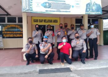 Kapolda Sumsel Melakukan Kunjungan Kerja ke Polsek KSKP Boom Baru 