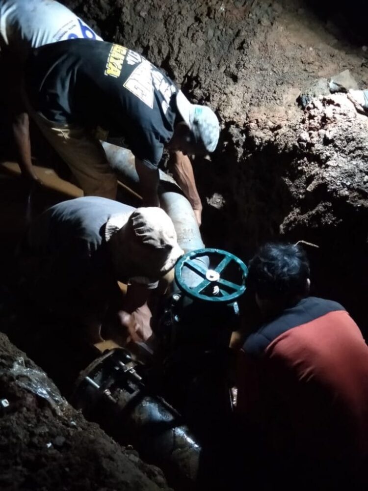 PDAM Gapura Tirta Rahayu Tingkatkan Penambahan Pipa Sepanjang Jalan Sadang Menuju Cigelam