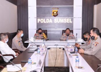Kapolda Sumsel Menerima Tim Penelitian Efektifitqs Implementasi Sistim Keamanan Objek Vital Nasional