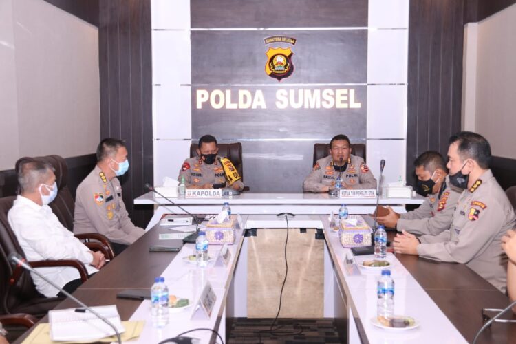 Kapolda Sumsel Menerima Tim Penelitian Efektifitqs Implementasi Sistim Keamanan Objek Vital Nasional