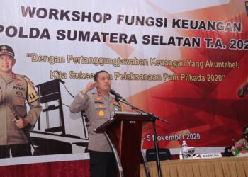 KAPOLDA SUMSEL MEMBUKA WORKSHOP FUNGSI KEUANGAN POLDA SUMSEL TA.2020