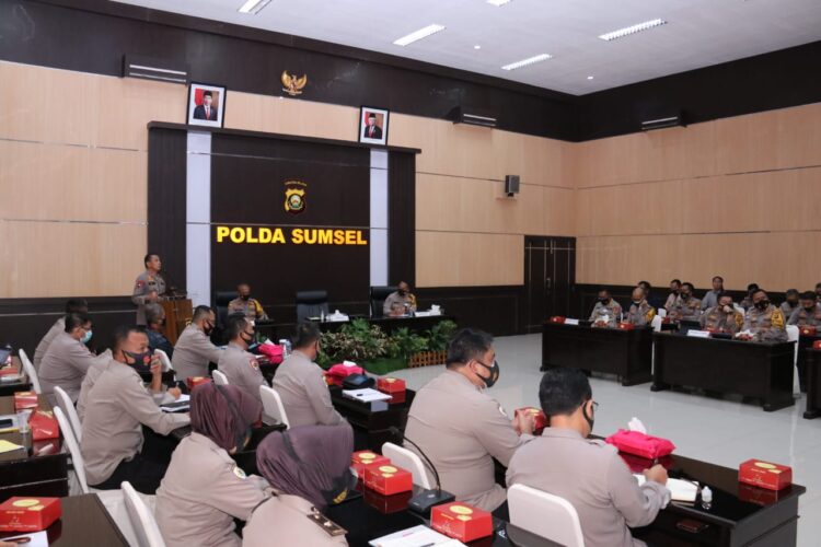 KAPOLDA SUMSEL MENGHADIRI TAKLIMAT AWAL WASRIK ITWASDA POLDA SUMSEL TA 2020