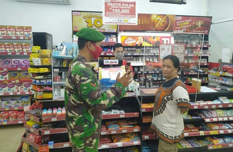 Koramil Bonti Secara Masif Tingkatkan Kepatuhan Masyarakat Untuk Terapkan Protkes