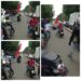 Tak Terima Disalip Pendemo Pukul Dan Tendang Pemotor Hingga Terjatuh
