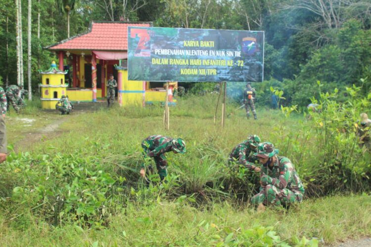 Peringati Hari Infanteri ke-72, Kodam XII/Tpr Gelar Karya Bhakti