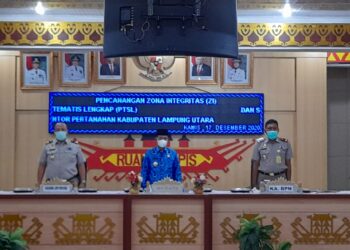 Bupati Lampung Utara Hadiri Acara Pencanangan Pembangunan Zona Integritas