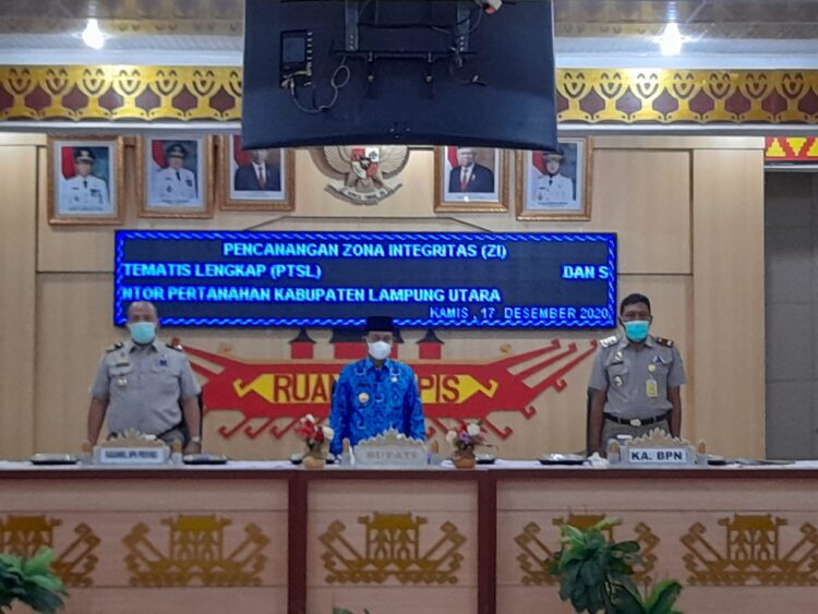 Bupati Lampung Utara Hadiri Acara Pencanangan Pembangunan Zona Integritas