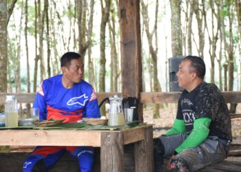 Bupati Tulang Bawang Barat Bersama Pangdam II/Sriwijaya Lakukan Silaturahmi Dan Jelajah Alam Menggunakan Motor Trail