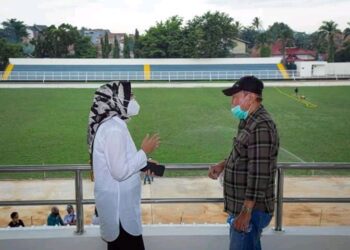 Progres Renovasi Stadion Purnawarman Capai 83 Persen