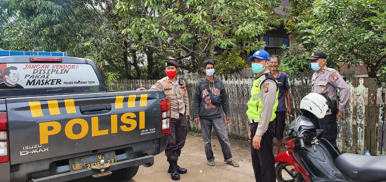 Kanit Binmas Polsek Pontianak Timur Sisir Perumahan Padat  