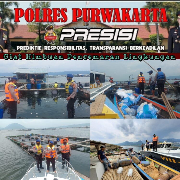 Satuan Polisi Perairan (Satpolair) Polres Purwakarta Berikan Imbauan antisipasi Pencemaran Lingkungan