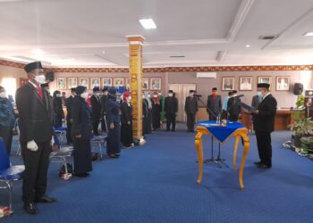 Sekda Lampung Utara, Lantik 28 Pejabat Eselon III DAN IV