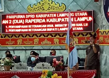 Paripurna DPRD Lampung Utara,Sepakati 4 Raperda Dibahas Dalam Pansus